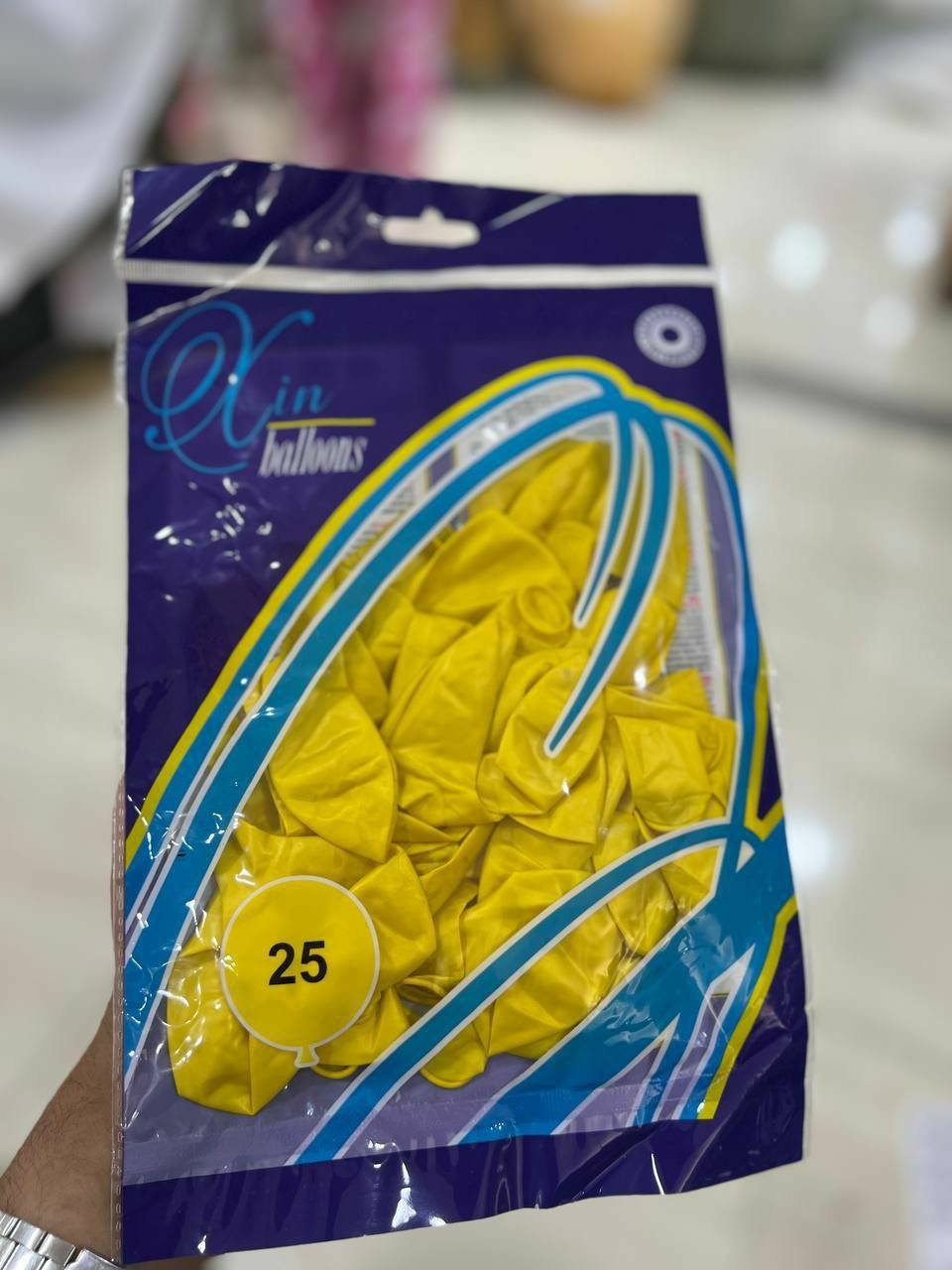 بالون 25ق لون  واحد *كيس ازرق