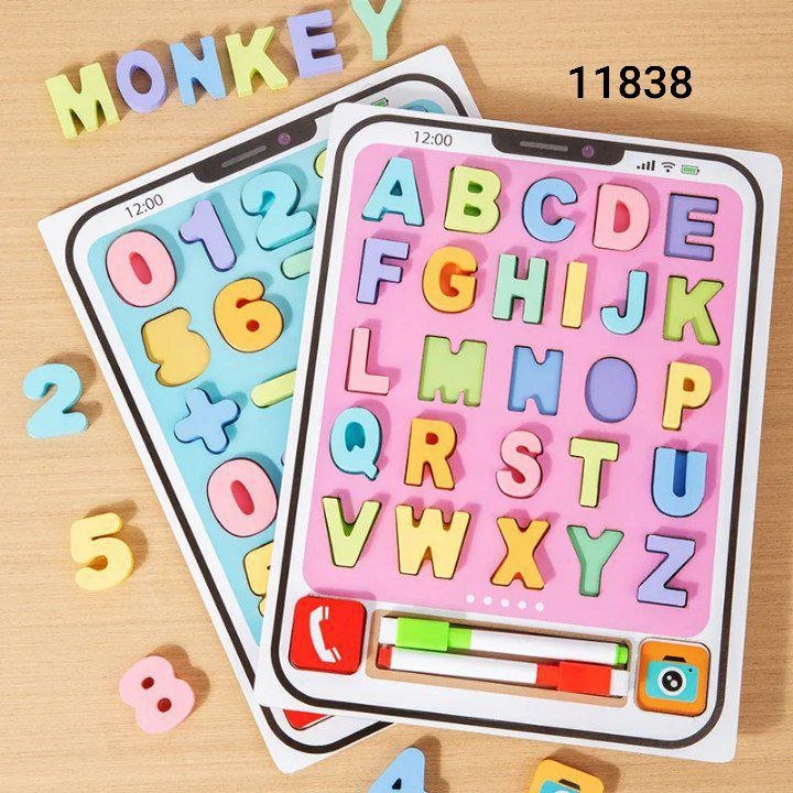 بازل خشب تطابق حروف + سبورة