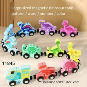 بازل خشب مغناطيس قطار الأرقام